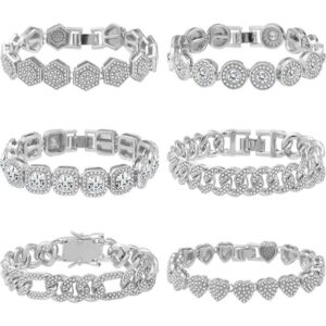 6 piece cubic zirconia bracelet for women