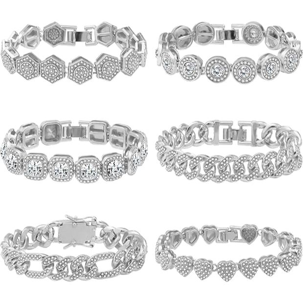 6 piece cubic zirconia bracelet for women 6 piece cubic zirconia bracelet for women